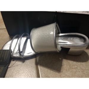 Silver Chunky Heel